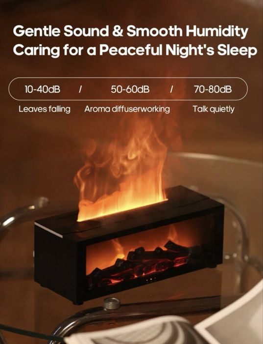LED камина с пламък + Арома Дифузер / СПА Ефект / Уютна Атмосфера