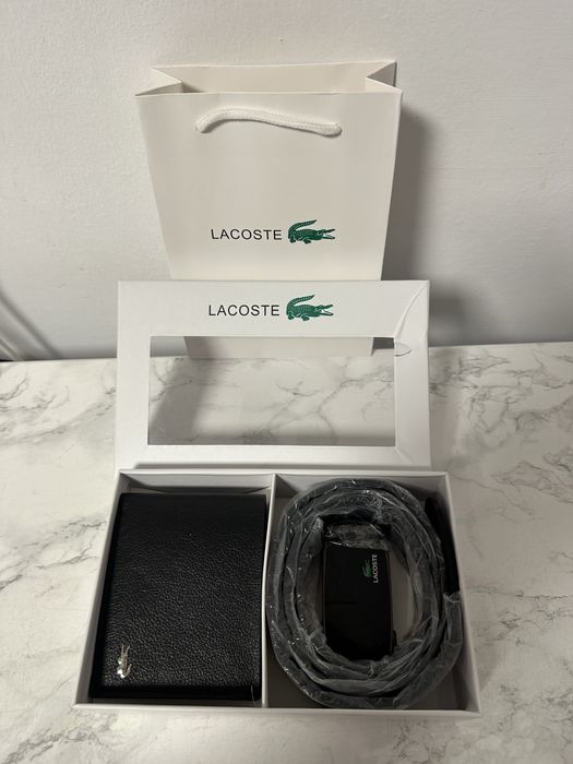 Set Lacoste 2 în 1 – curea și portofel