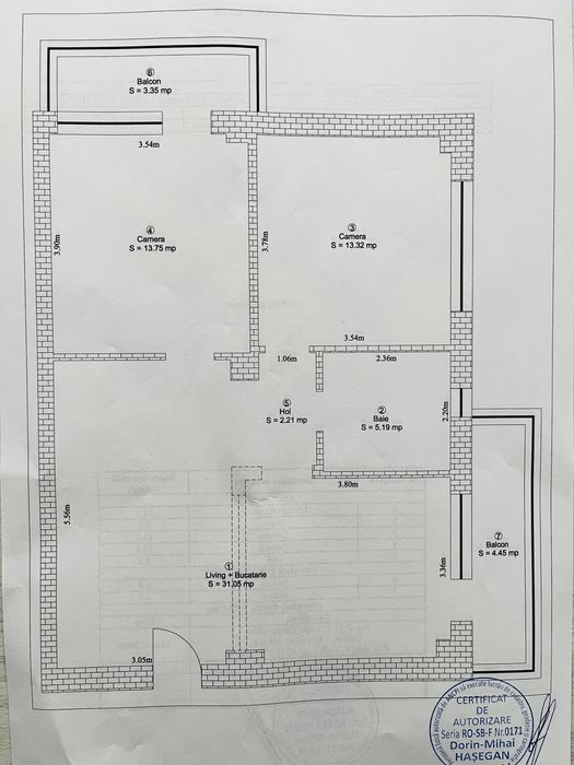 Apartament 3 camere 74 MP mobilat cu 2 balcoane utile si loc parcare