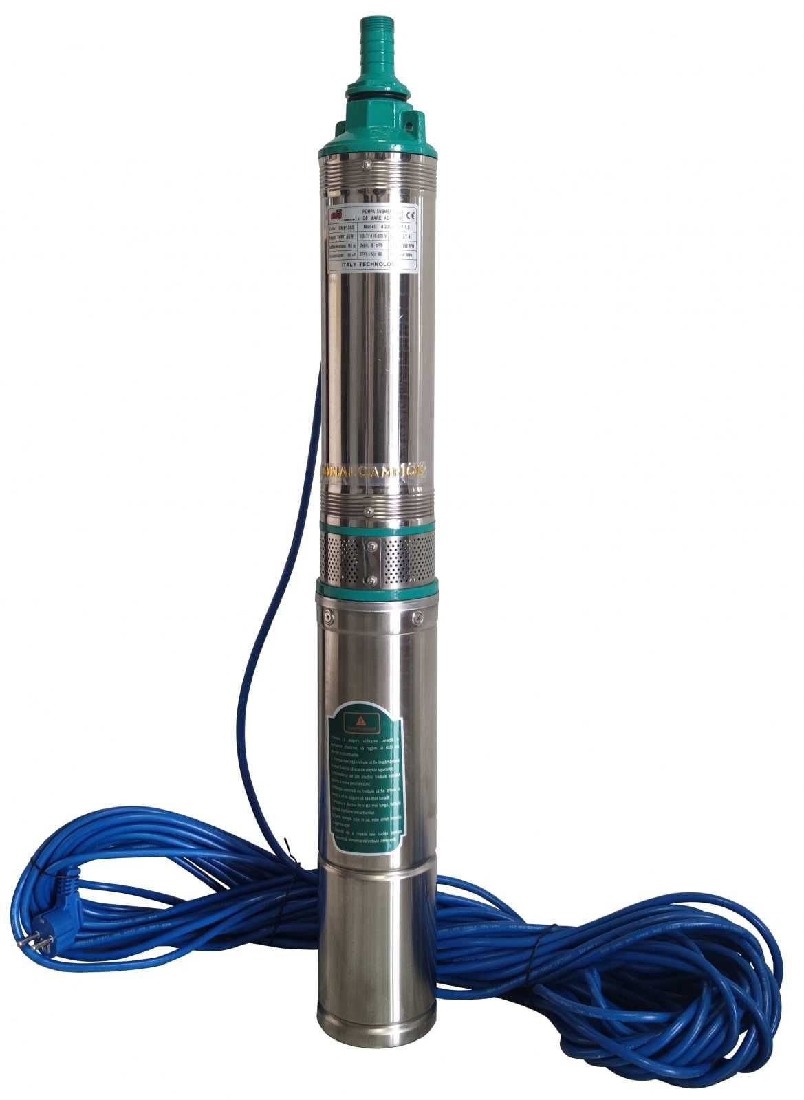 Pompa apa submersibila adancime 10m³h 11 TURBINE 30M cablu (CMP1205)