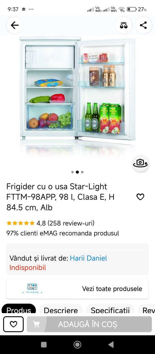 Frigider mic cu congelator star light