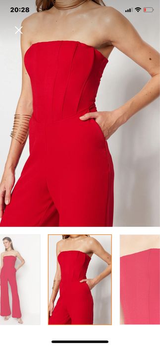 Salopeta rosie de dama