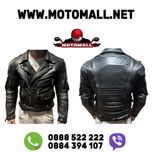 Кожено яке Motomall Rock черно мото мотор чопър