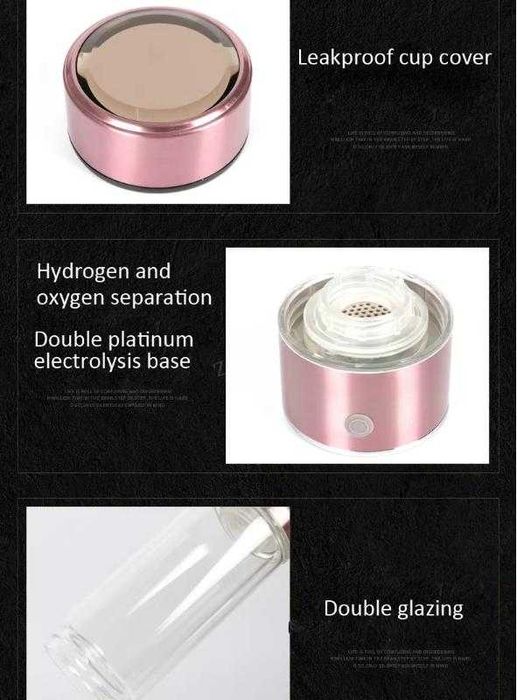 Водородна Бутилка + за Шише 500мл. с Приставка за Кислородно Вдишване