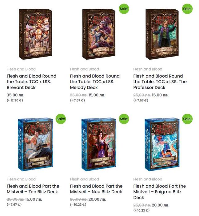 Flesh and Blood, Magic: The Gathering, Pokemon, Star Wars: Unlimited