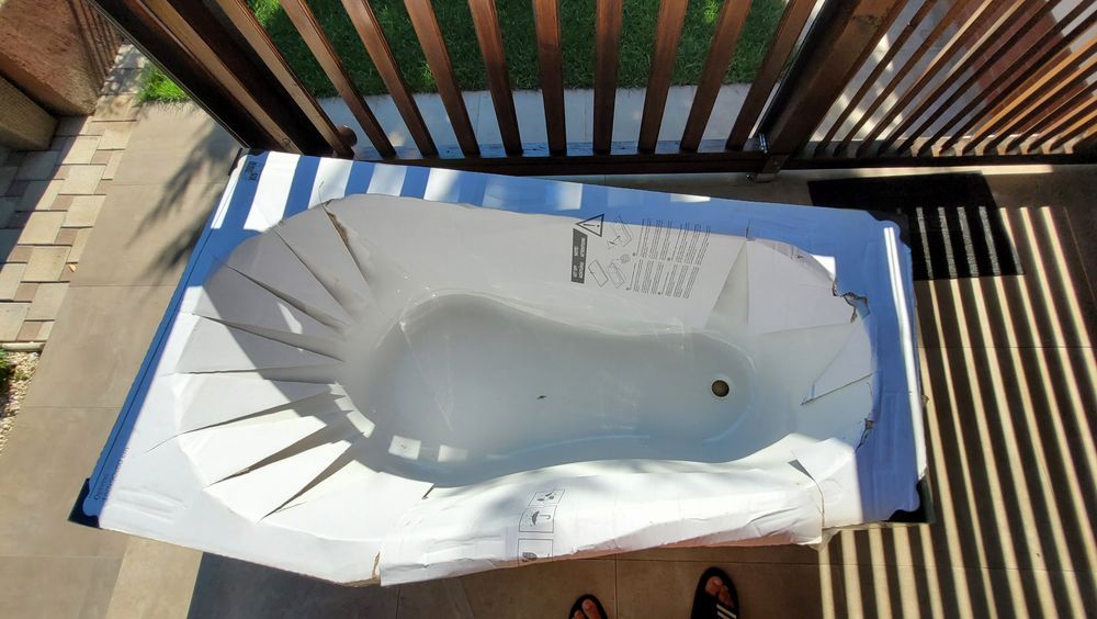 Cadă de baie sealskin optimo compact 160x90x60