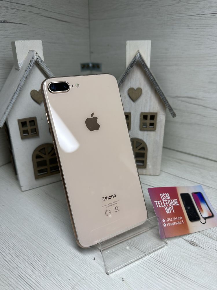 Vand/schimb iphone 8 plus gold baterie 100% liber x xs s9 s8 7