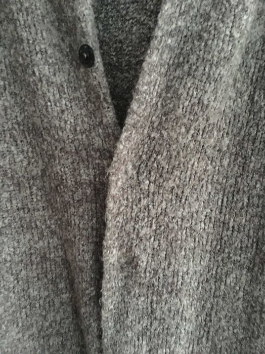 Дамско манто,марка H&M, букле, сив меланж, спортно-елегантно, размер L