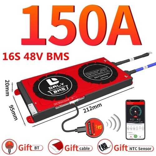 BMS-DALY SMART în formă de K. 48v 150Amp.