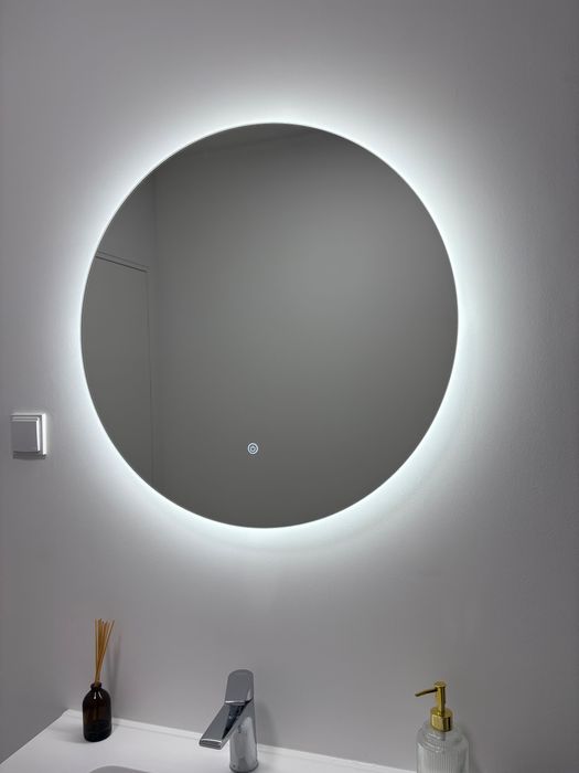 Set mască lavoar, lavoar, baterie și oglindă LED