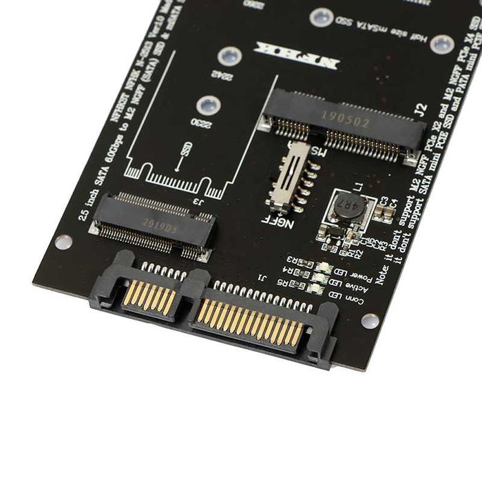 Adaptor MSATA M.2 LA SATA 3.0 2 in 1 convertor