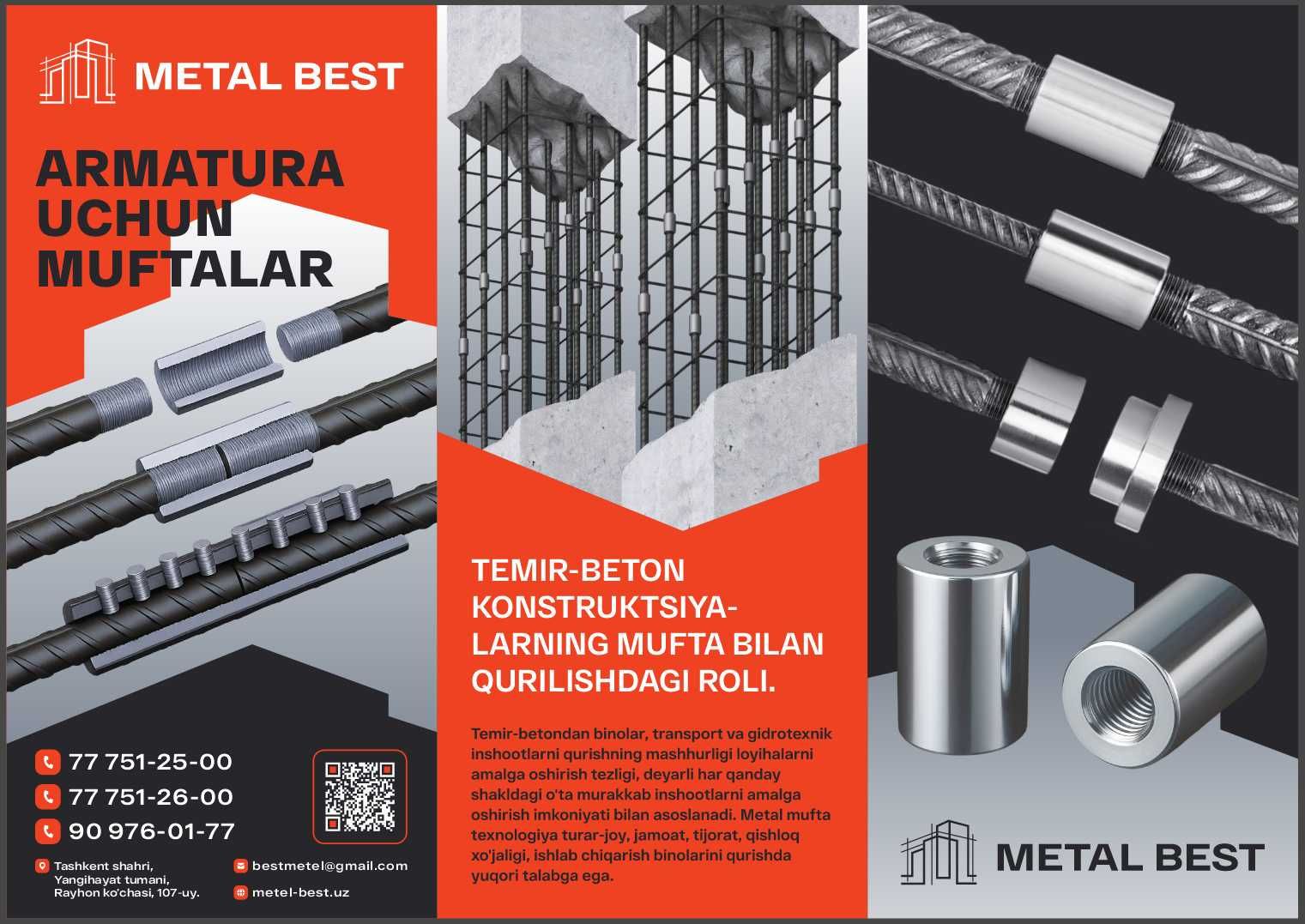 Ishonchli mufta /Качественный Муфт – METAL BEST. Sifat kafolati.