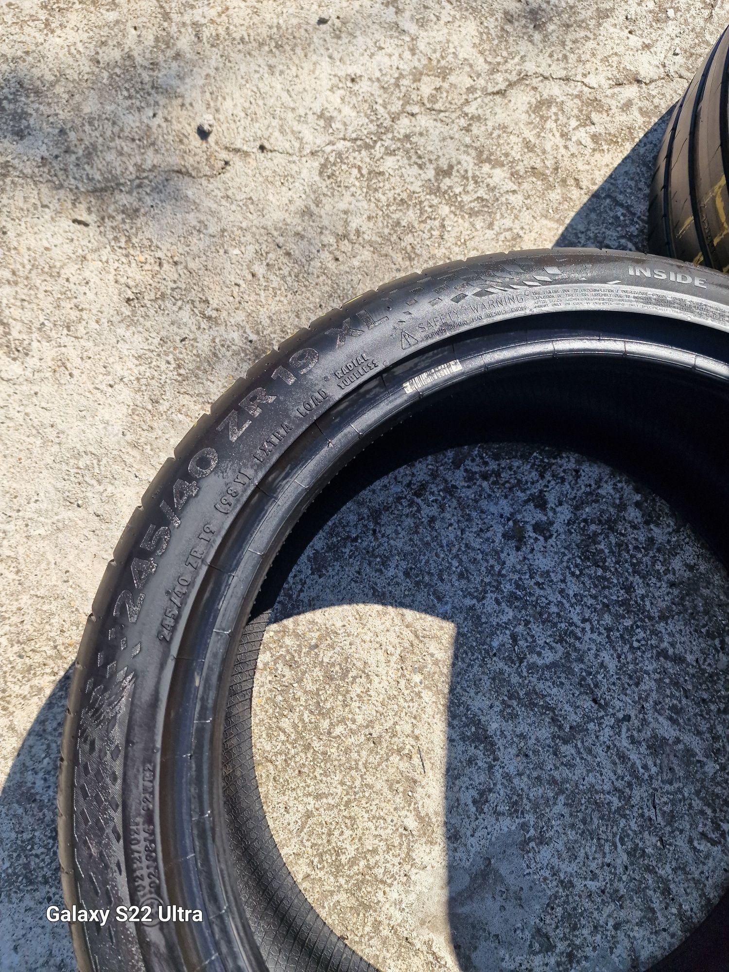 275 35 19 Continental 7 245 40 19 ZR XL DOT 24