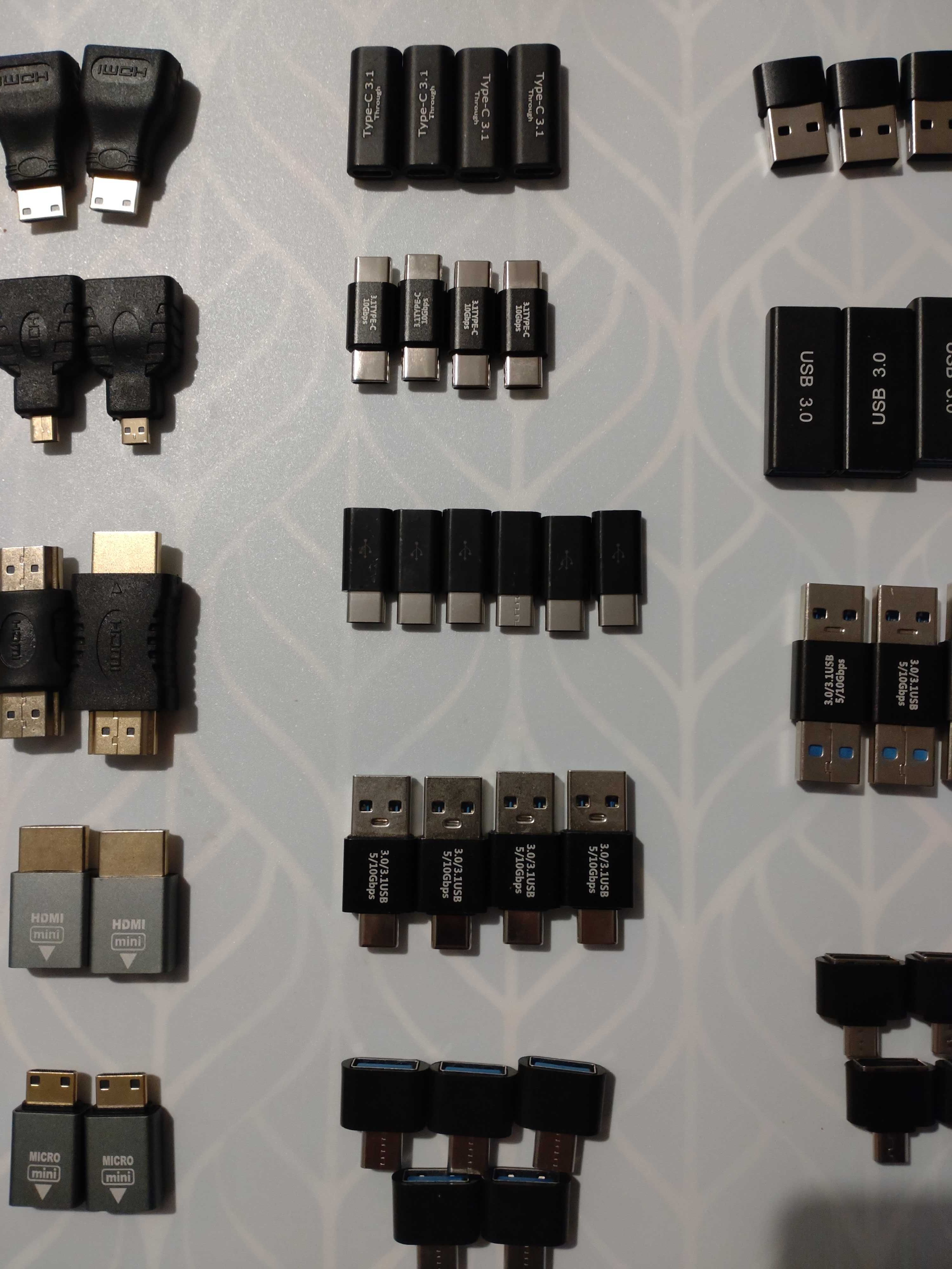 Adaptor USB 3.0, USB-C, Micro-USB, Micro-USB B, HDMI, Mini-USB