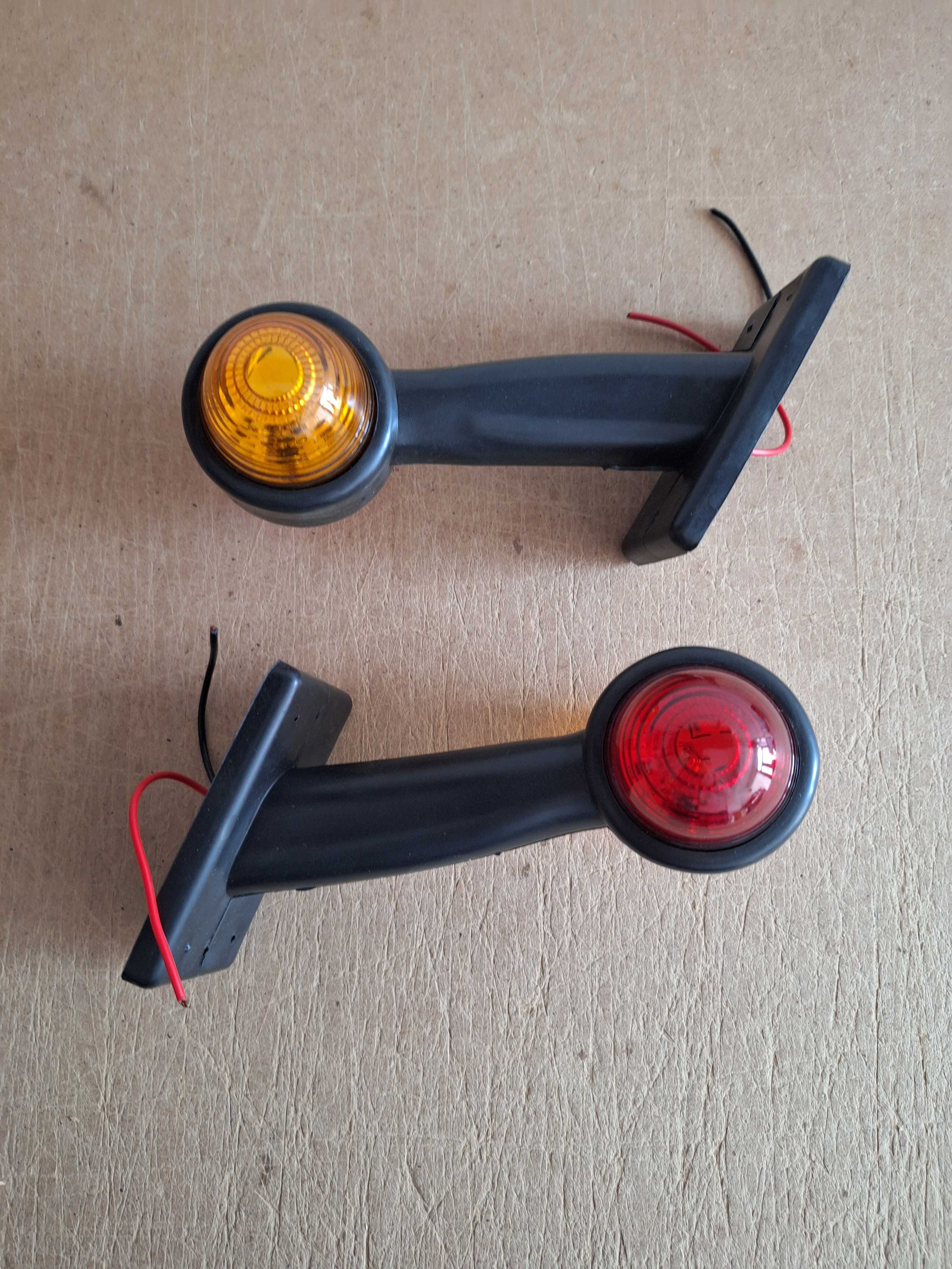 Lampi gabarit oblice, flexibile, led galben si rosu, 12-24V, set 2 buc
