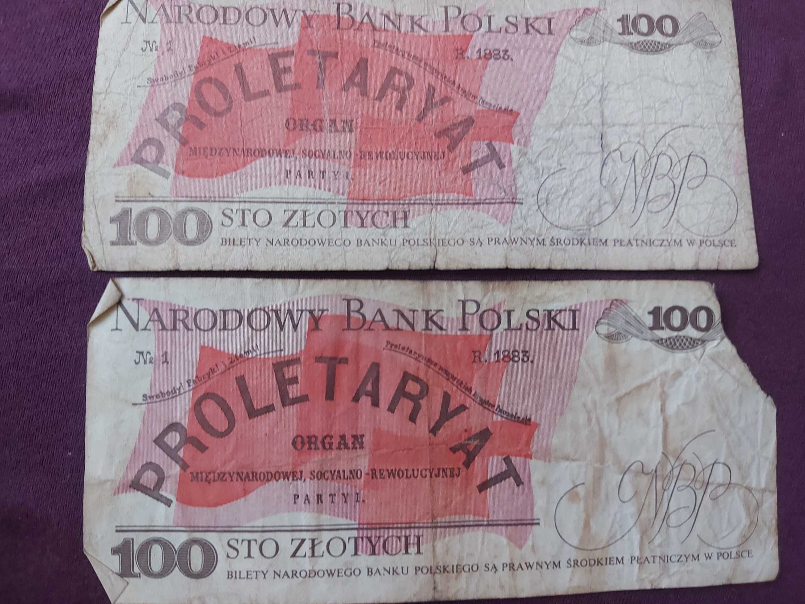 2 bancnote 100 zloți (1986) Polonia