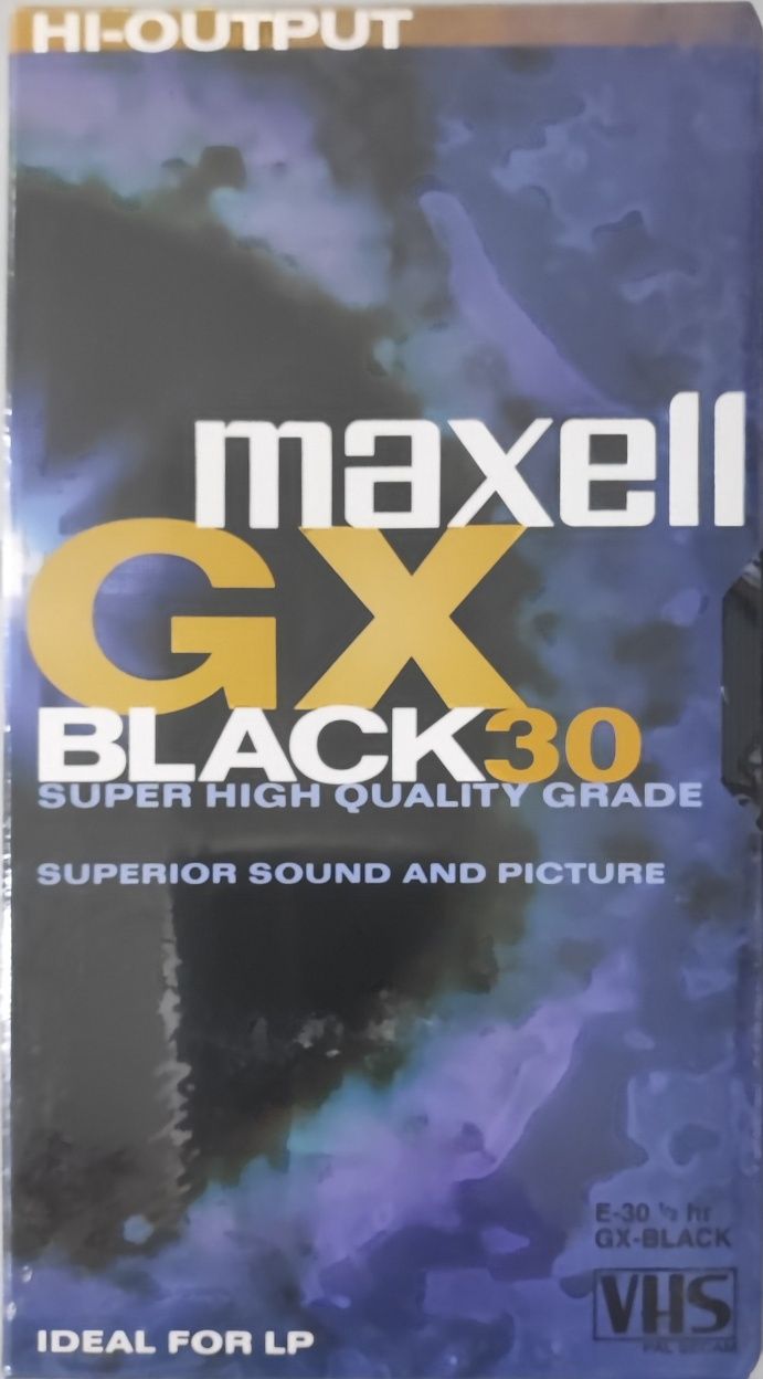 Casete video Maxell GX BLACK 30 Minute