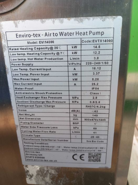 термопомпа монофазна