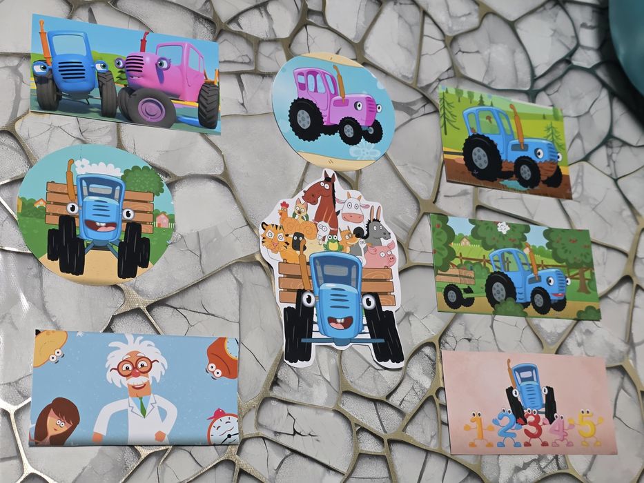 Набор Наклеек Синий трактор