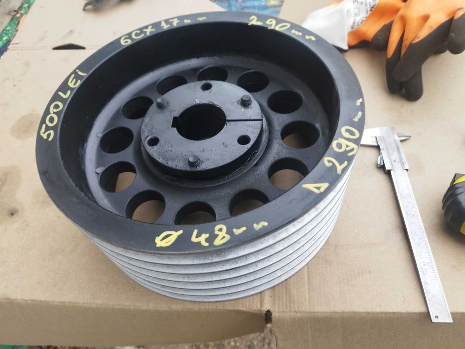 Fulie cu 6 curele de 17 diametrul 290 mm