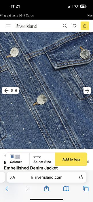 River island Дънково яке! Oversized size S ново