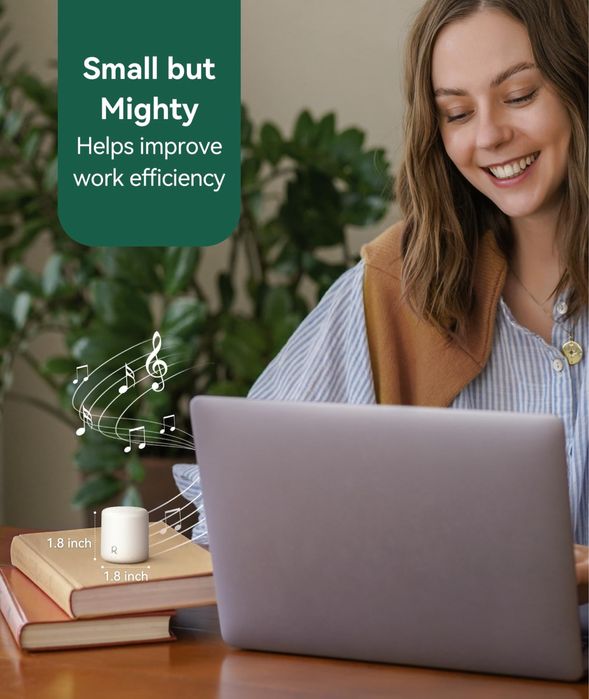 Преносима Звукова машина с бял шум/16 звука от природата/таймер/USB-C