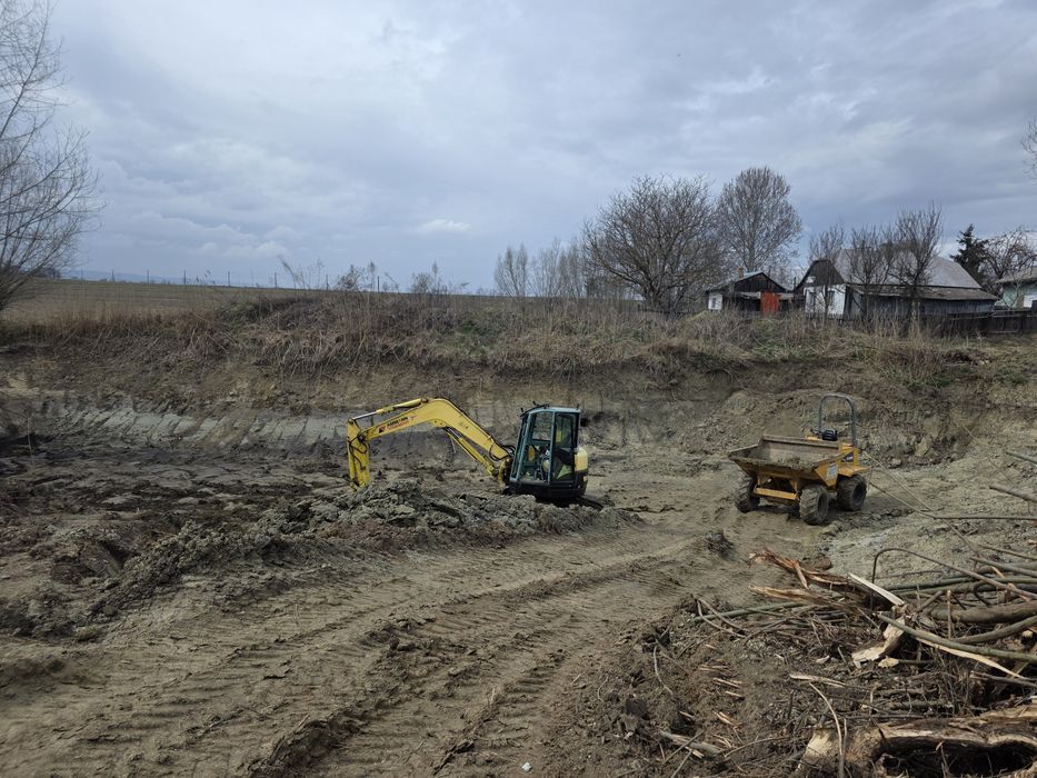 Prestări servicii excavări,fundații,iazuri