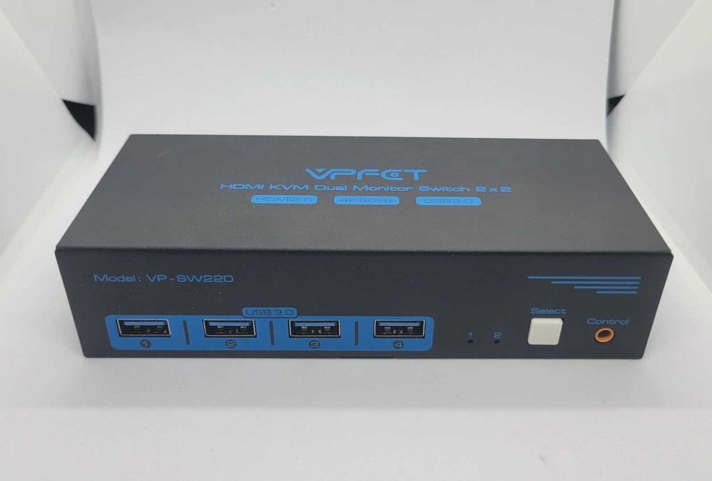 Comutator Switch KVM HDMI VPFET 2 monitoare,2 computere,4K60Hz,USB 3.0