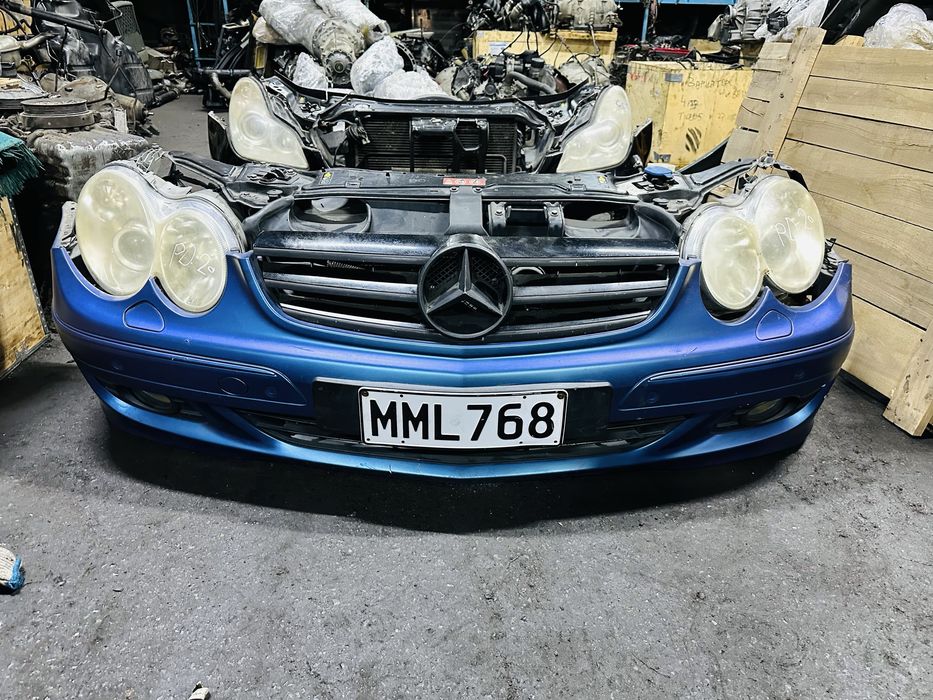 W209 w221 ноускат авторазбор мерседес бу запчасть бампер фары радиатор