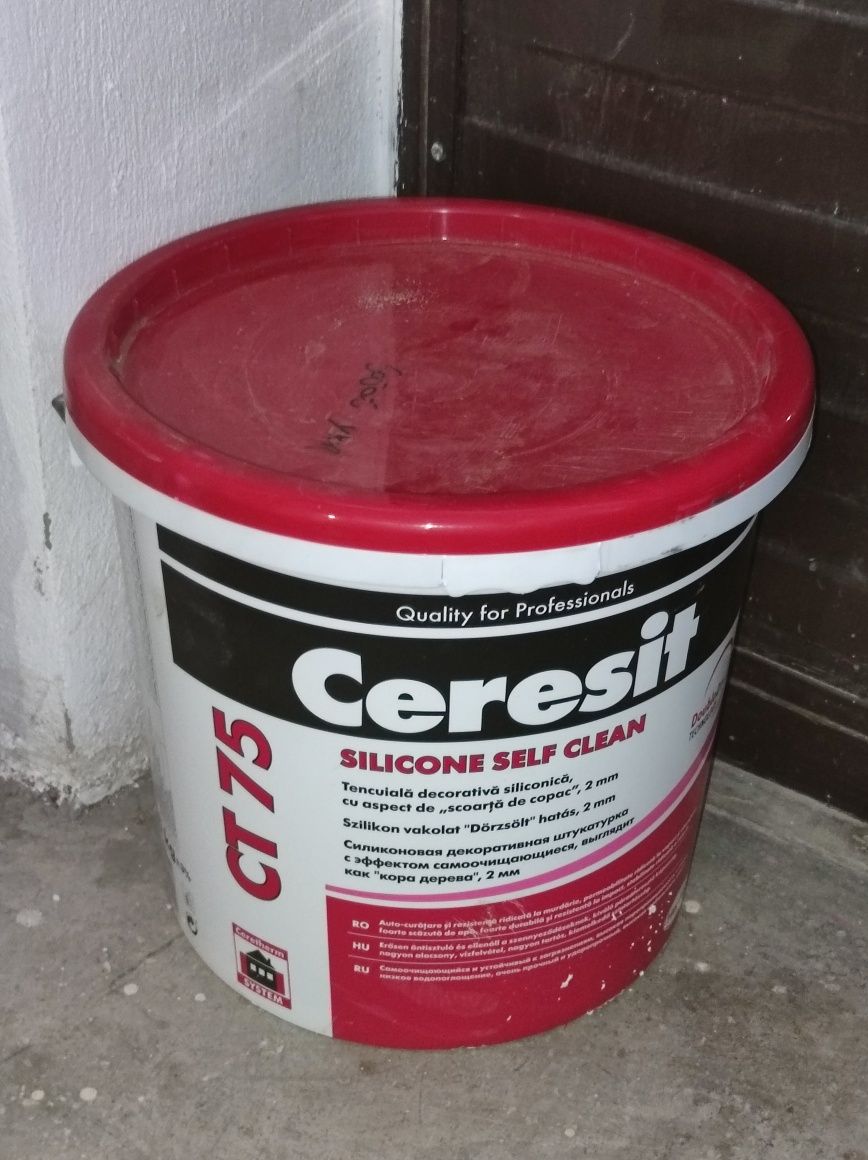 Vand ieftin 2x galeata - Tencuiala Decorativa siliconica CERESIT, 25kg