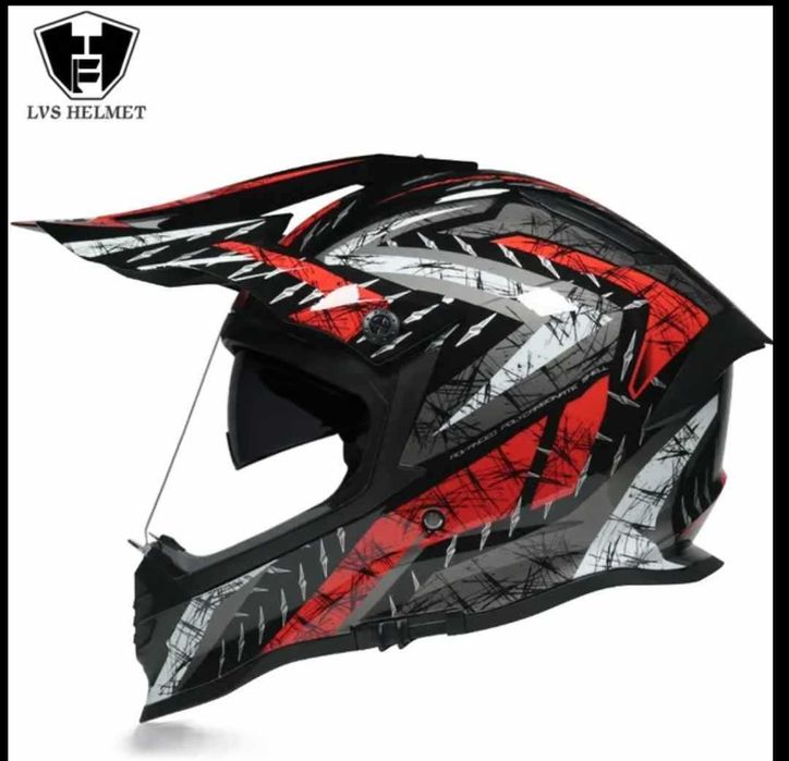 Casca off road cu viziera (+ochelari soare integrati) marimea L