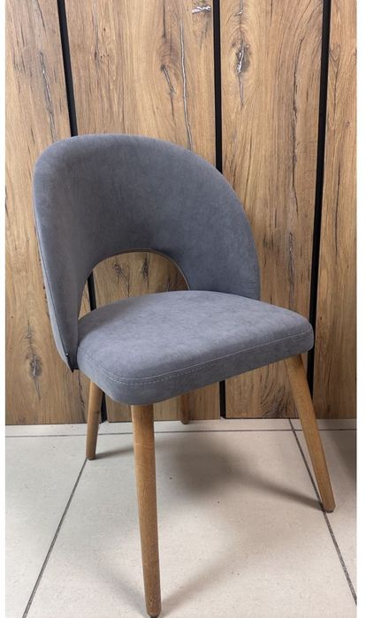 Стул, серый велюр