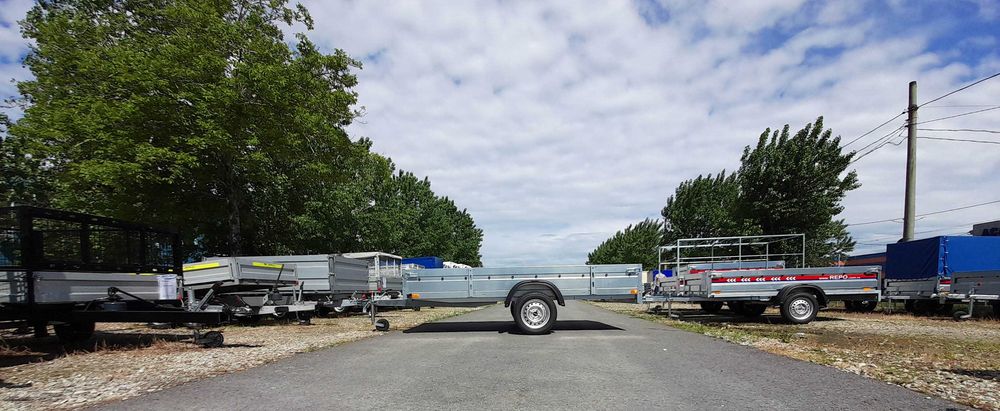 Remorcă monoax 750kg REPO nouă auto ATV MOTO apicolă carte RAR