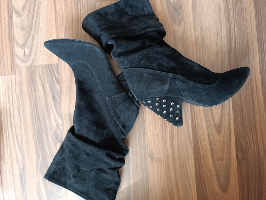 Cizme piele întoarsă noi, mărime 36