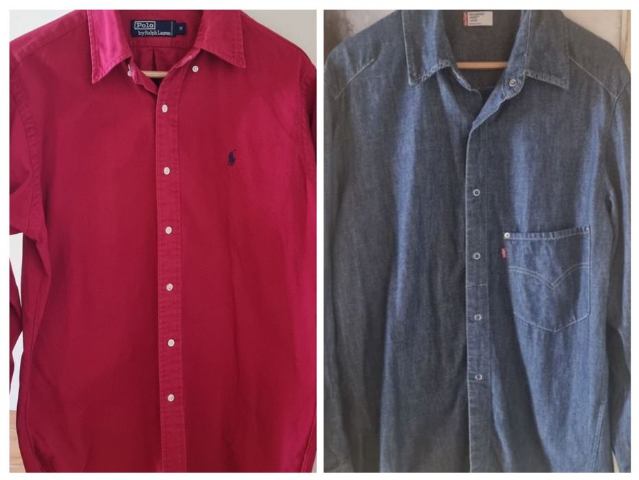 POLO RALPH LAUREN оригинална риза + LEVI'S оригинална дънкова риза
