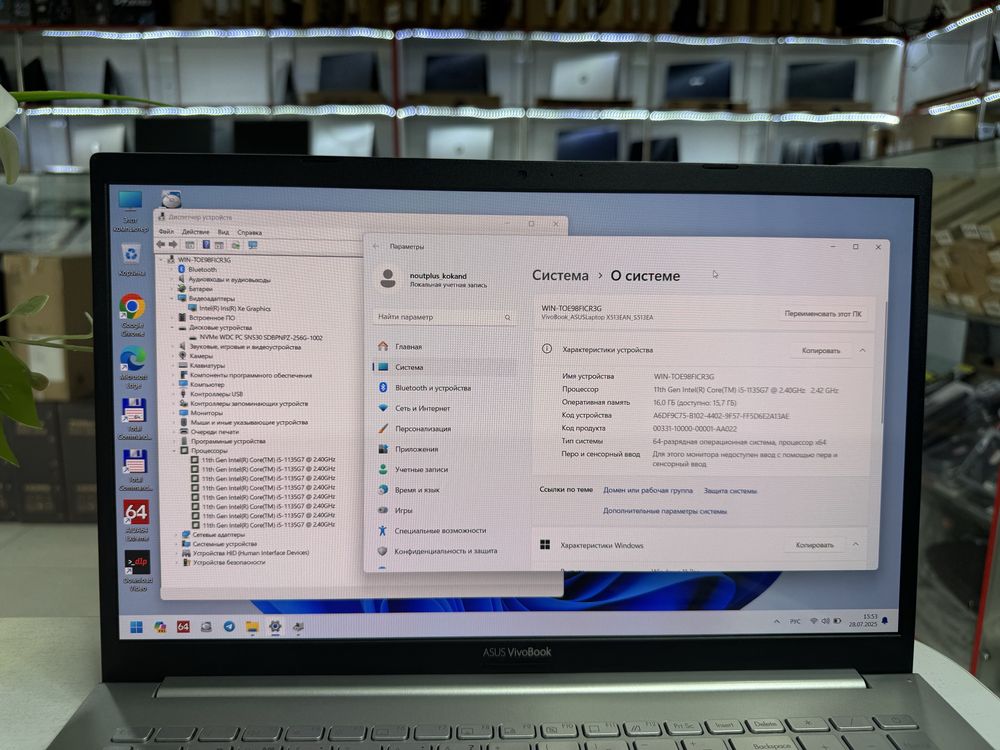 asus vivobook oled ekranlik i5-11 16/256 ssd holatlari yaxshi IT uchun