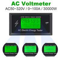 Контролен електромер,волтметър, ватметър,температура, изчисляване на е