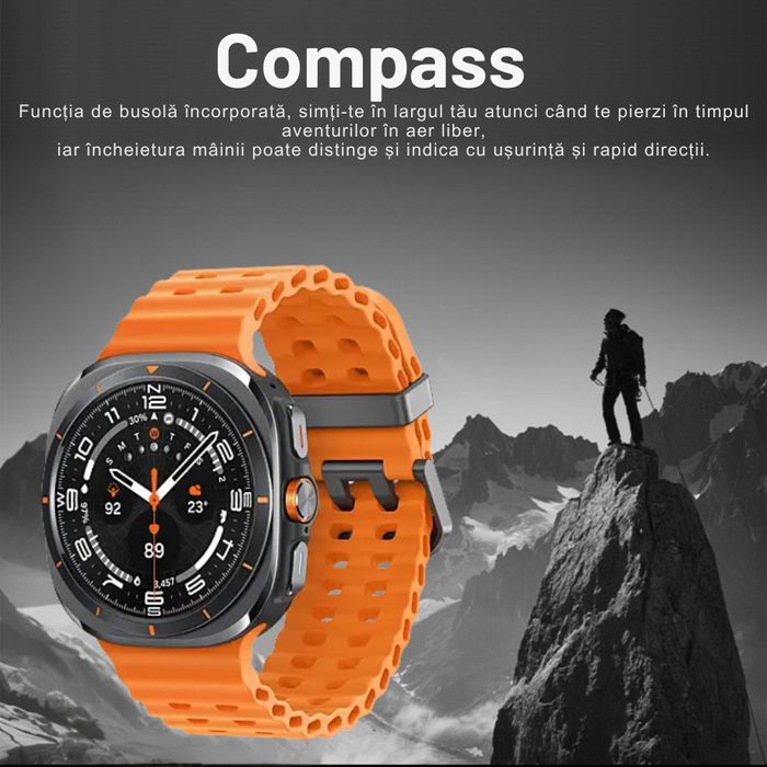 Ceas smartwatch barbati , ecran amoled , monitorizare sanatate