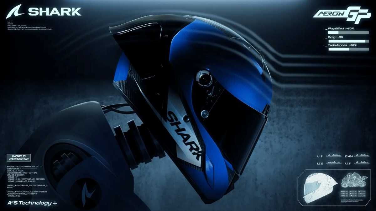 Мото Каска за мотор  SHARK AERON GP BLANK SP  BLUE Official FIM MotoGP