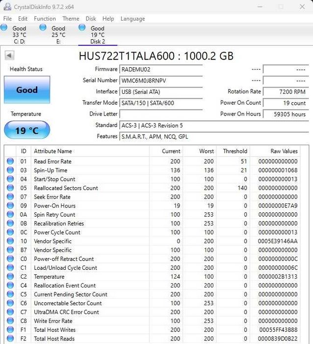 Dell HGST 1W10016/HUS722T1TALA600 1TB, 7200rpm, 6Gbps, 128MB RAM, SATA