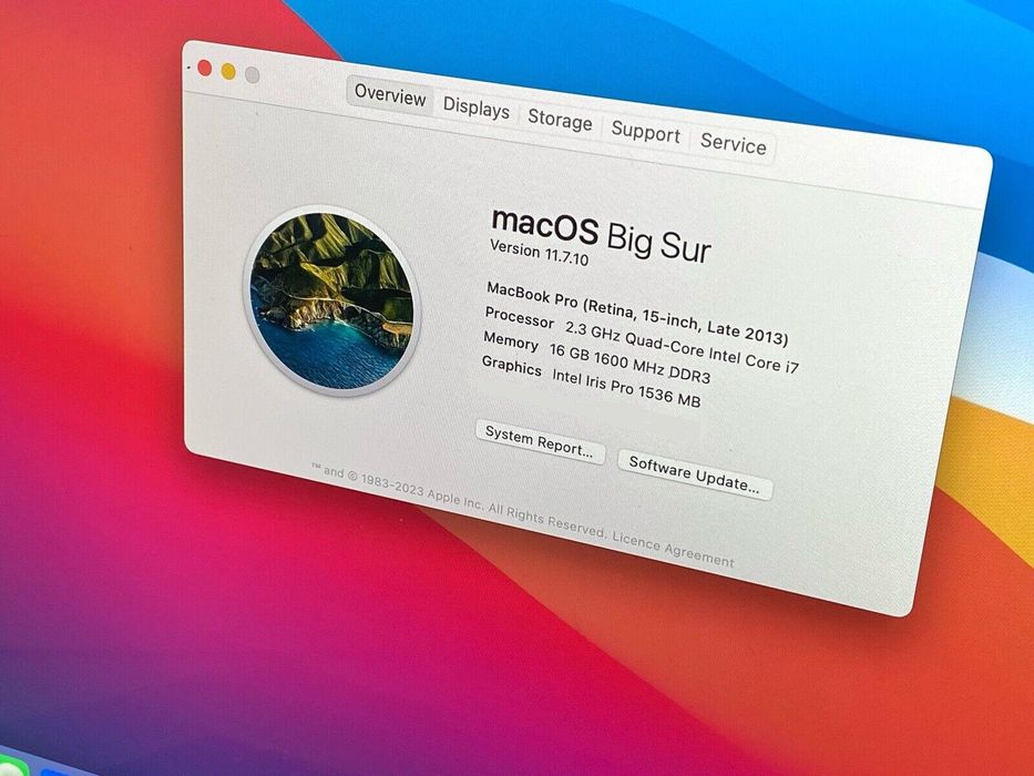 MacBook Pro 15” Retina Late 2013 i7 2.3GHz 16GB RAM 512GB SSD Gt 750M