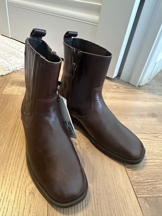 Ботинки из натуральной кожи Zara 32-38 размер