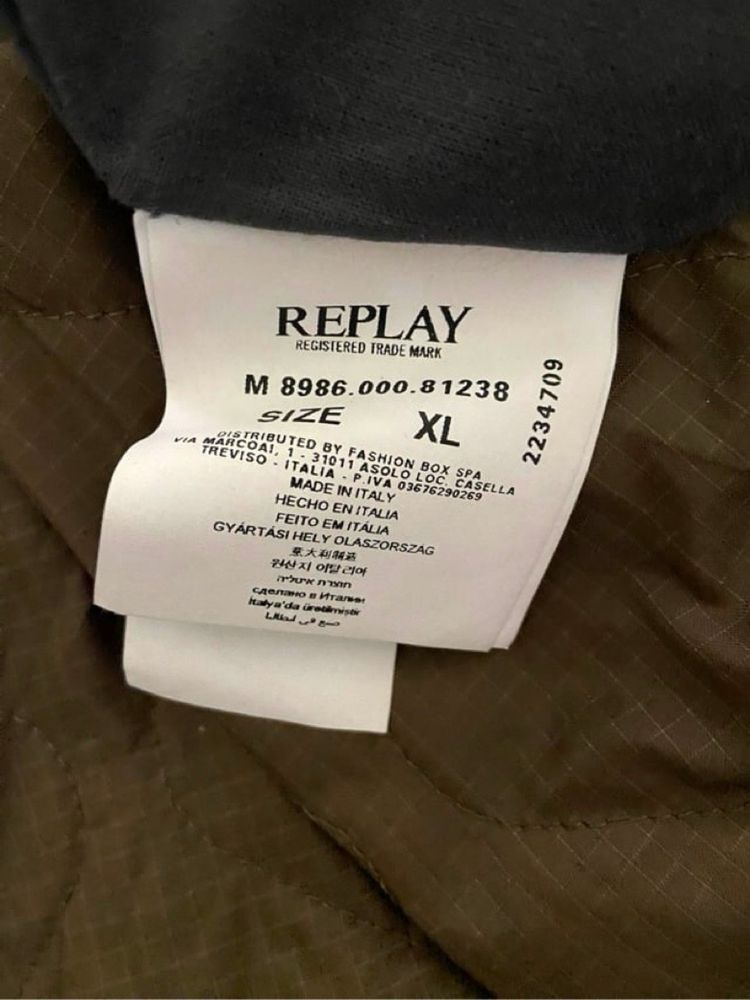 Кожено мъжко яке REPLAY ново 1000% оригинал made in Italy