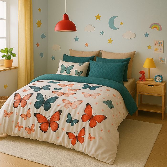 Lenjerie pat ,6 piese,Casa Pucioasa -bumbac finet ,model nou