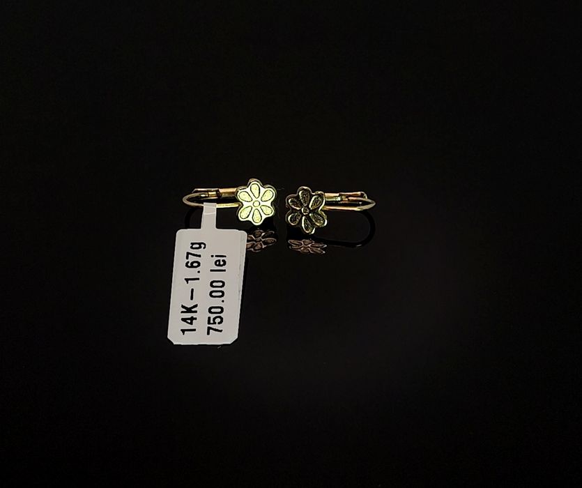Bijuteria Royal cercei din aur 14k 1.67 gr