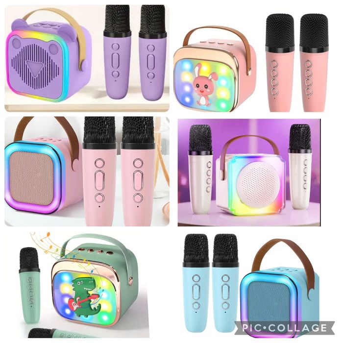 Детско караоке/тонколонка с два микрофона/блутут колонка