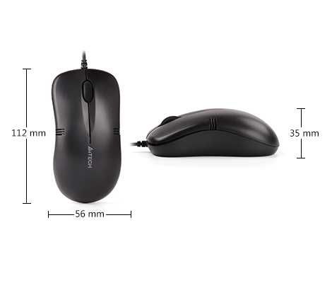 Мышь проводная A4Tech OP-560NU/V-TRACK Wired Mouse USB Black