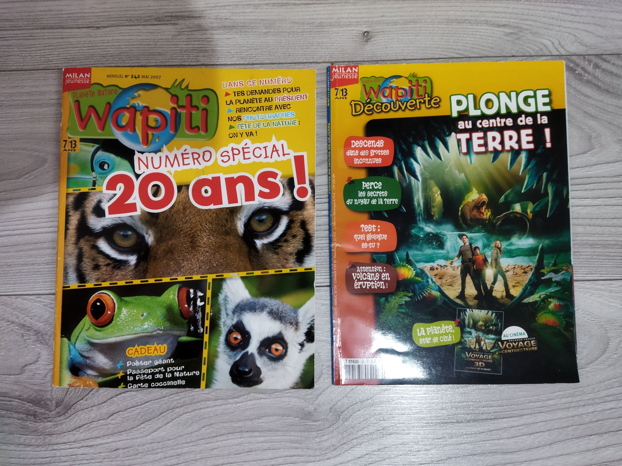 2 reviste vechi Wapiti pentru copii in limba franceza