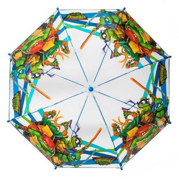 Автоматичен чадър за деца Mercado Trade, Костенурките нинджа, Зелен