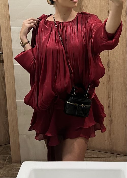 Официална червена рокля